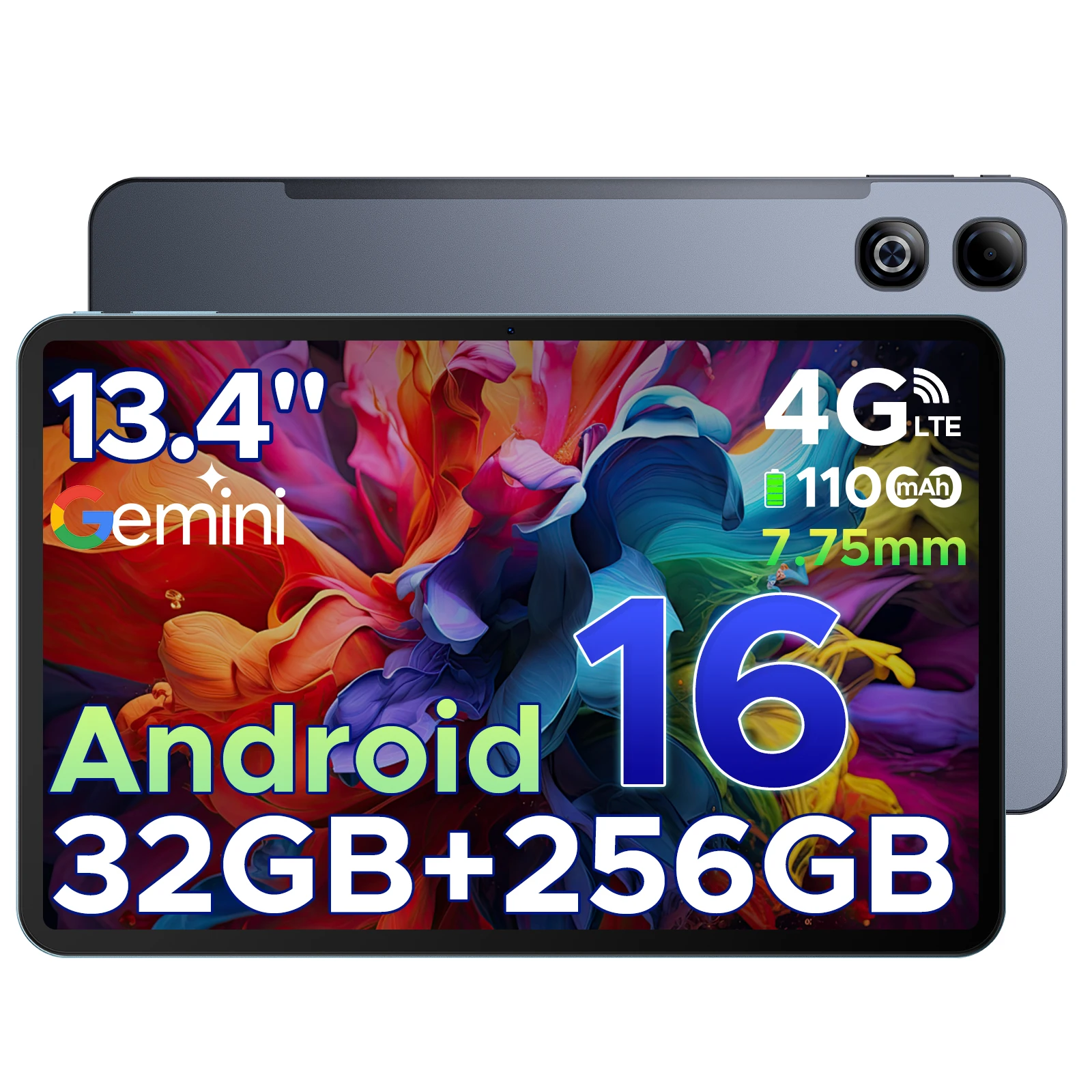 DOOGEE Tab G6 Max Tablet PC Android 16 13.4'' Display 32GB RAM(6GB+26GB) 256GB ROM 11000mAh Battery UNISOC T7280 Dual Speakers image 3