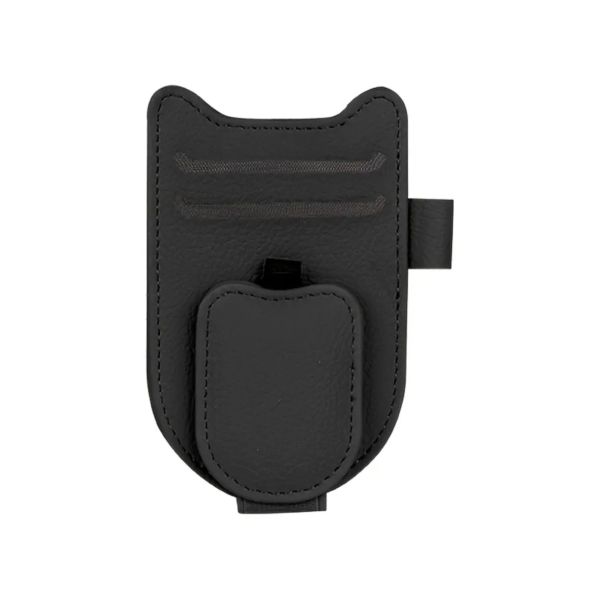 Katzenohr-Sonnenblenden-Organizer aus PU-Leder, multifunktionales Autozubehör, kompakter Halter für Brillen, Karten, Stifte – Detail 10