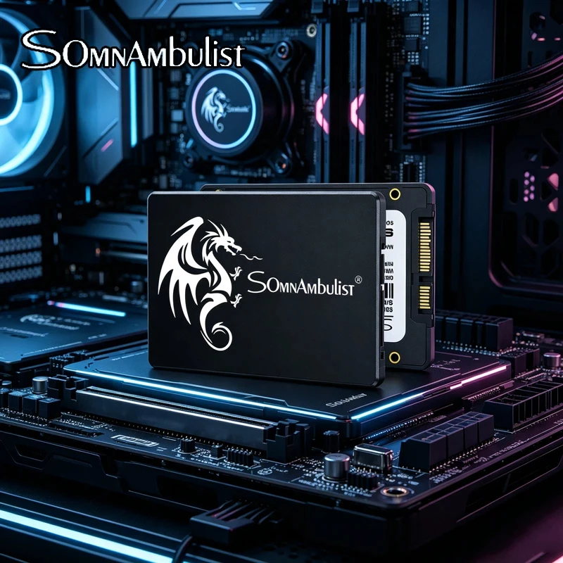 SomnAmbulist 2.5" SATA III SSD, 128GB-2TB Multi Capacities High Speed Storage Drive for Laptop Desktop PC Upgrade