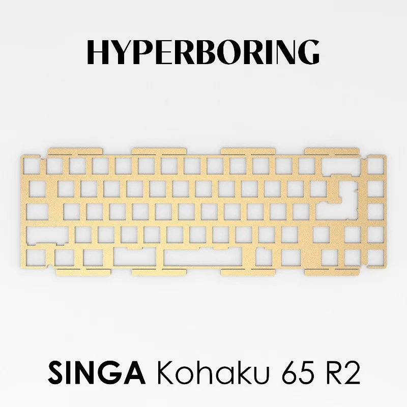 HYPERBORING Singakbd Kohaku 65 R2 Keyboard Positioning Board Custom PC PP Aluminum Carbon Fiber Red Copper Keyboard Accessories