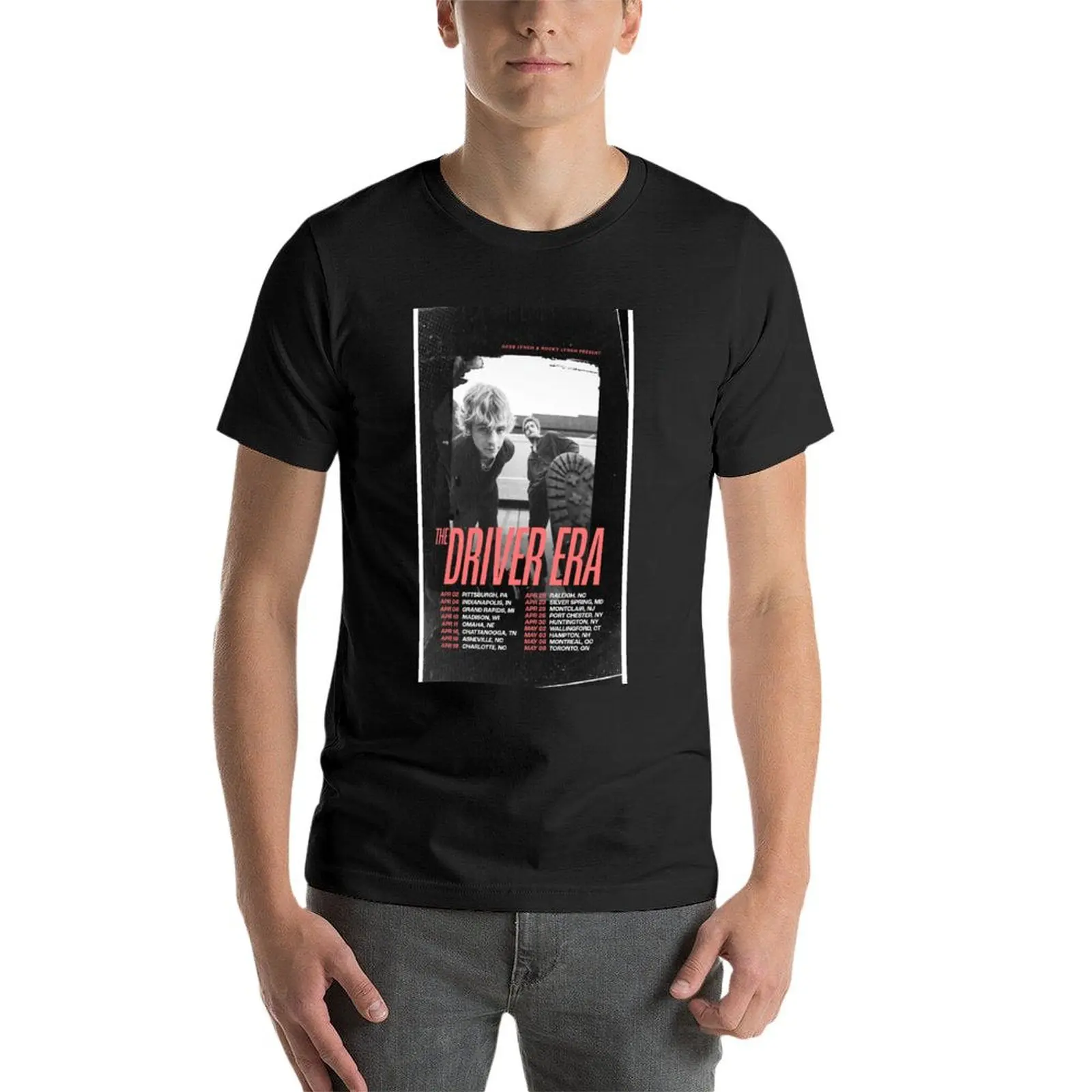 The Driver Era 2024 Tour Poster T-Shirt vintage baggy shirts blue archive plus sizes Short sleeve tee men image 3