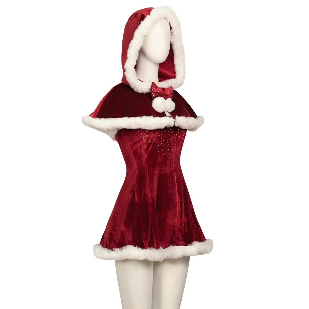 Love Actually Retro Style Christmas Dresses Vintage Santa Claus Series Costume Red Sexy Dress Halloween Role Playing Gift