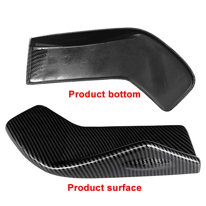For Golf MK7 8 2014-2023 2020 Car Rear Bumper Splitters Aprons Trunk Lip Spoiler Canard Wing Diffuser Wrap Angle Protector ABS