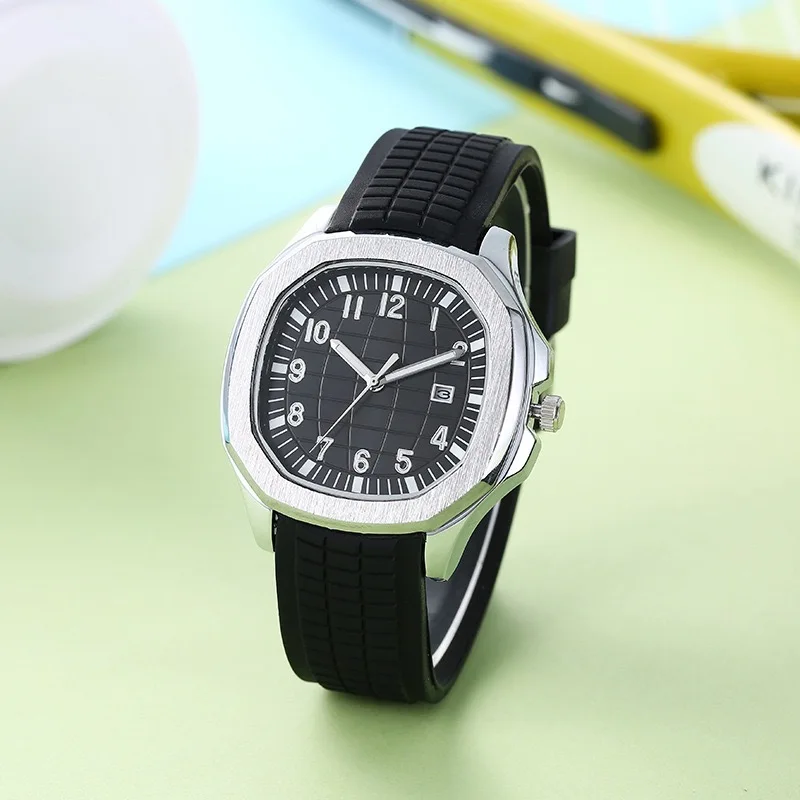 Luxury Men's Quartz Watch with Arabic Numerals Middle East Style Fashion Silicone Wristwatch Creative Sports Gift for Him