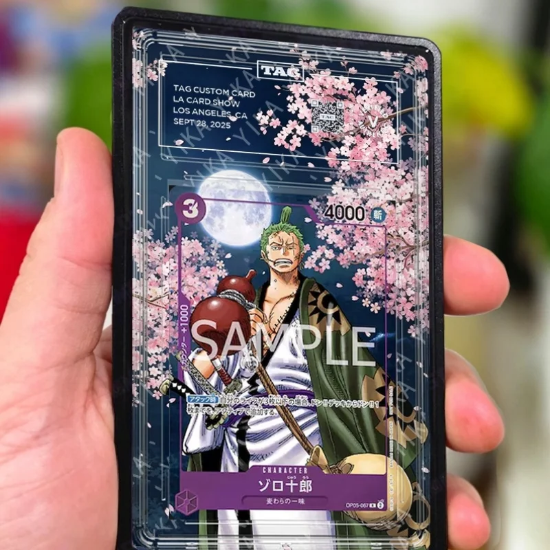 Anime Psa Card Extended Art Acrylic Display Case for One Piece Roronoa Zoro Anime Extended Box Exquisite Self-Made Collectibles - view 2