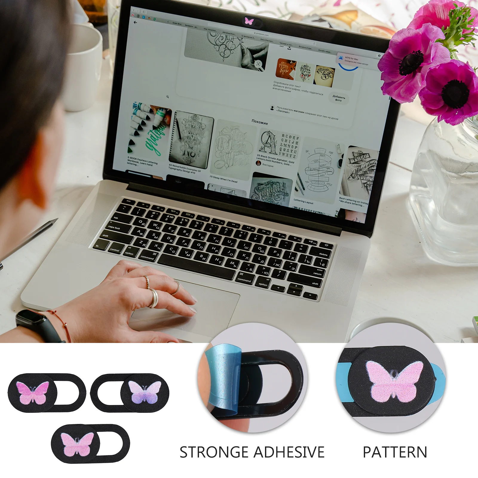 

3Pcs Computer Webcam Cover Slide Privacy Lens Cover for Laptop and Tablet Strong Adhesive No Interference with Closing Hole Size