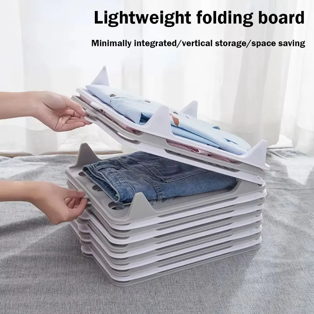 Dividers Stackable Plastic Shirt Organizer Simple White T Shirt Folder Board Clothing Lazy Folding Board Closet