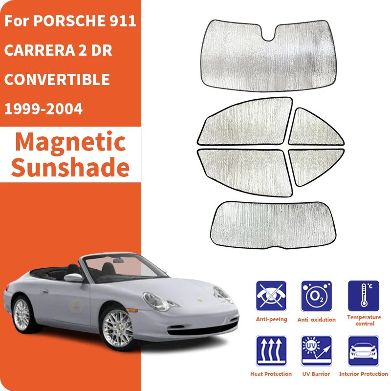 Car Window Sunshade Anti-UV Car Sun Window Visors Sunshade Covers Accessories For PORSCHE 911 CARRERA 2 DR CONVERTIBLE 1999-2004