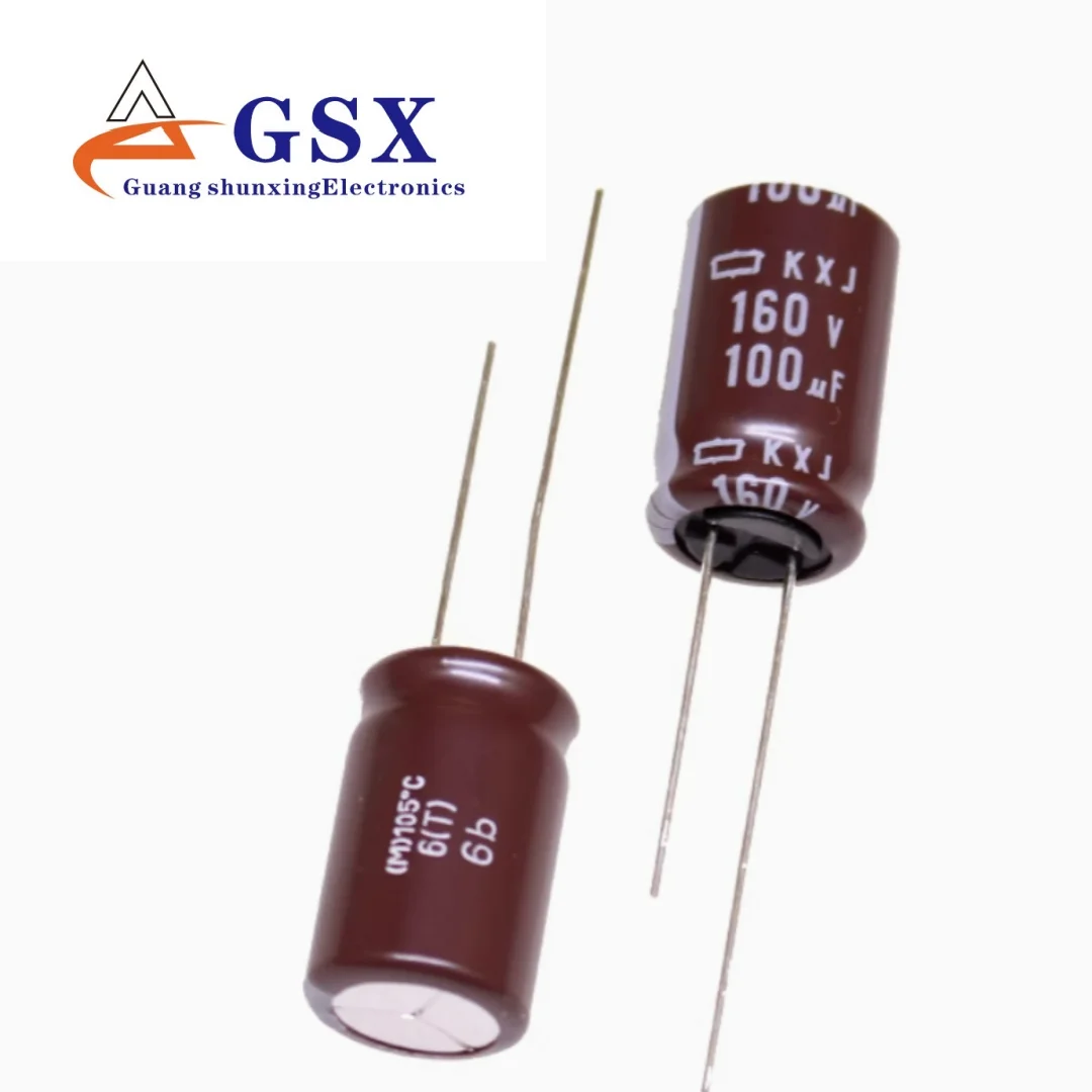 

100UF160V Japanese Black Diamond Capacitor 160v100uf 12.5 * 20 KXJ High Frequency Low Resistance Long Life