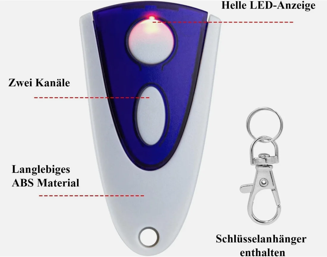 New NOVOFERM NOVOTRON 502 MAX43-2 504 MAX43-4 512 522 524 Garage Door Remote Control 433MHz Rolling Code Keyfob Transmitter