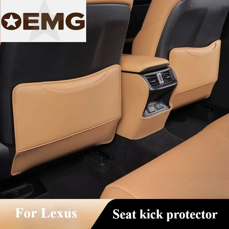 For Lexus Es200/es300h 2018-2025 Seat Kick Pad Rear Decoration Nappa Leather Kick-proof Scratch-proof Wear-resistant Tools Car