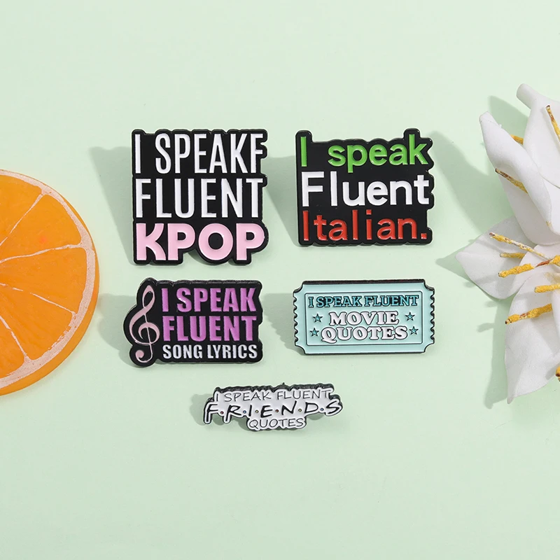 أنا أتكلم بطلاقة Kpop المينا دبوس K-pop أغنية كلمات دبابيس طوق شارة التلبيب مجوهرات ظهره اكسسوارات الديكور هدية للأصدقاء #1