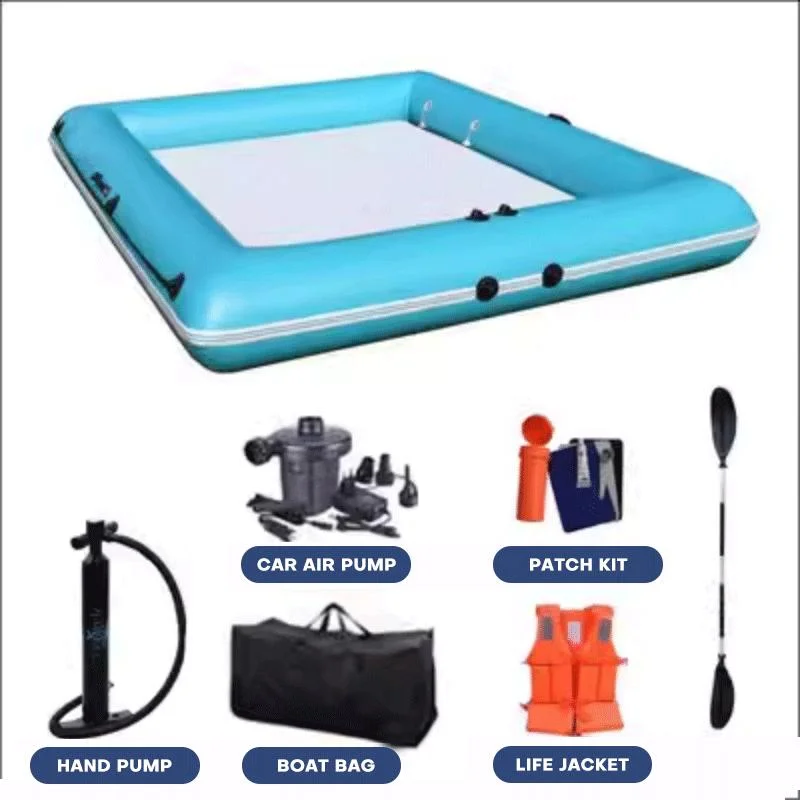 

Плавающий понтон для рыбалки на яхте, дополнительный мотор и надувная платформа для палатки