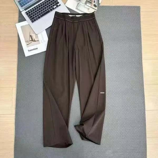 2026 Trendige, lockere Freizeithose für Kinder, Sommer, hohe Taille, dünne Yogahose, atmungsaktiv, fließend, gerader Schnitt, weites Bein, Sweatpants – Detail 7