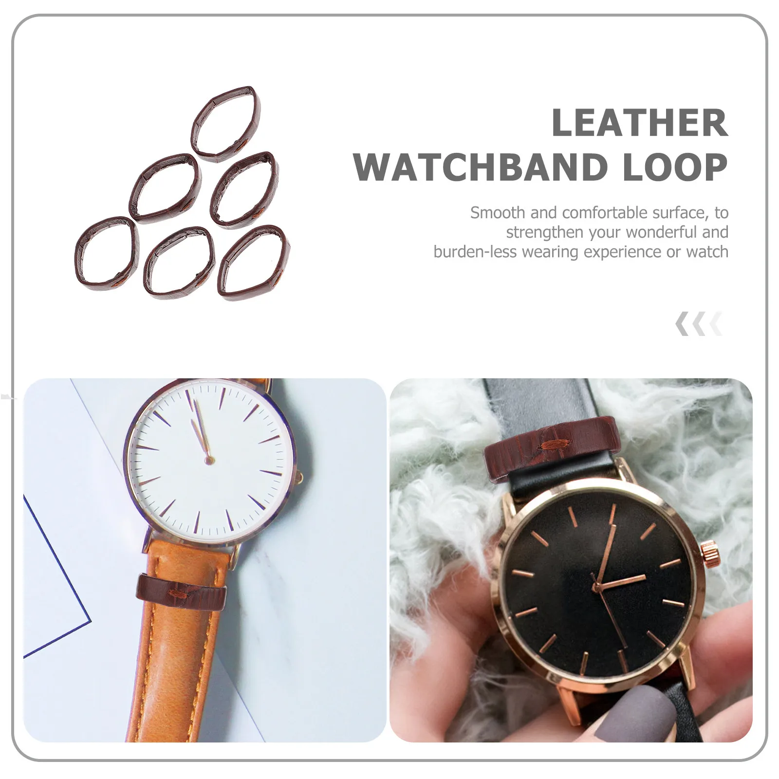 10 Stück Uhrenarmband-Ringe, hochwertige Uhrenarmband-Schlaufe, einfache Installation, leicht, passend für die meisten modernen Uhren