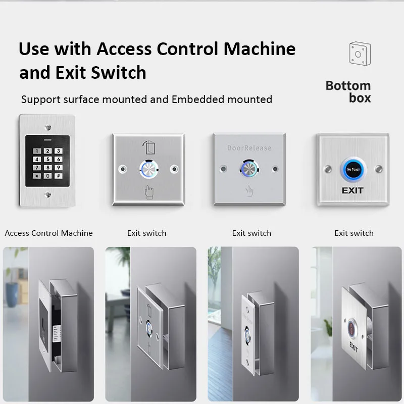 Metal Waterproof Exernal Mounting Box Dark Junction Box Back Box Surface Mount Box Outside Box For 86Type Exit Switch Socket