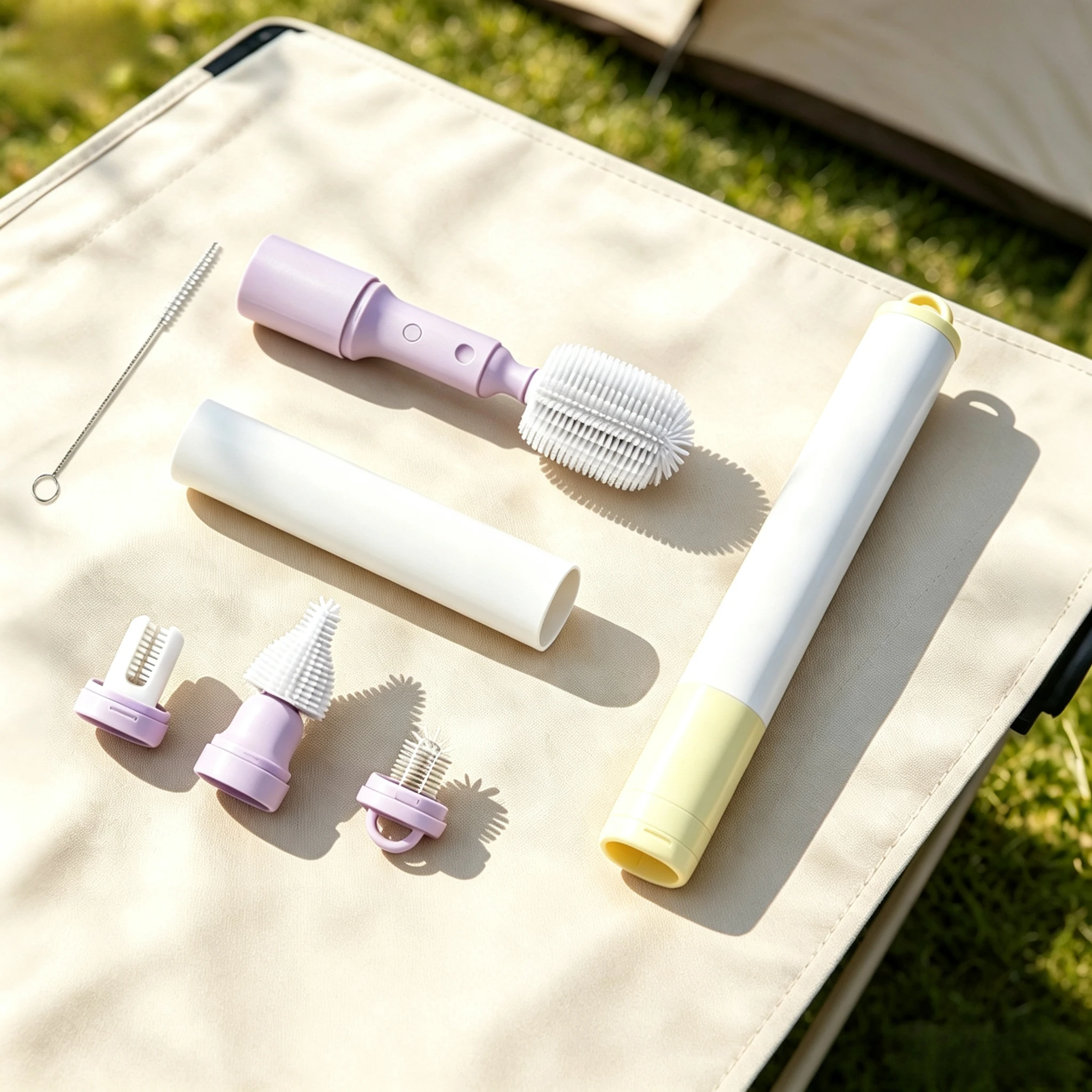 All-in-One Brush Set Silicone Baby Bottle Brush Multi-Use Cleaning Kit Newborn Infant Nipple Straw Cups Deep Clean Tools Travel