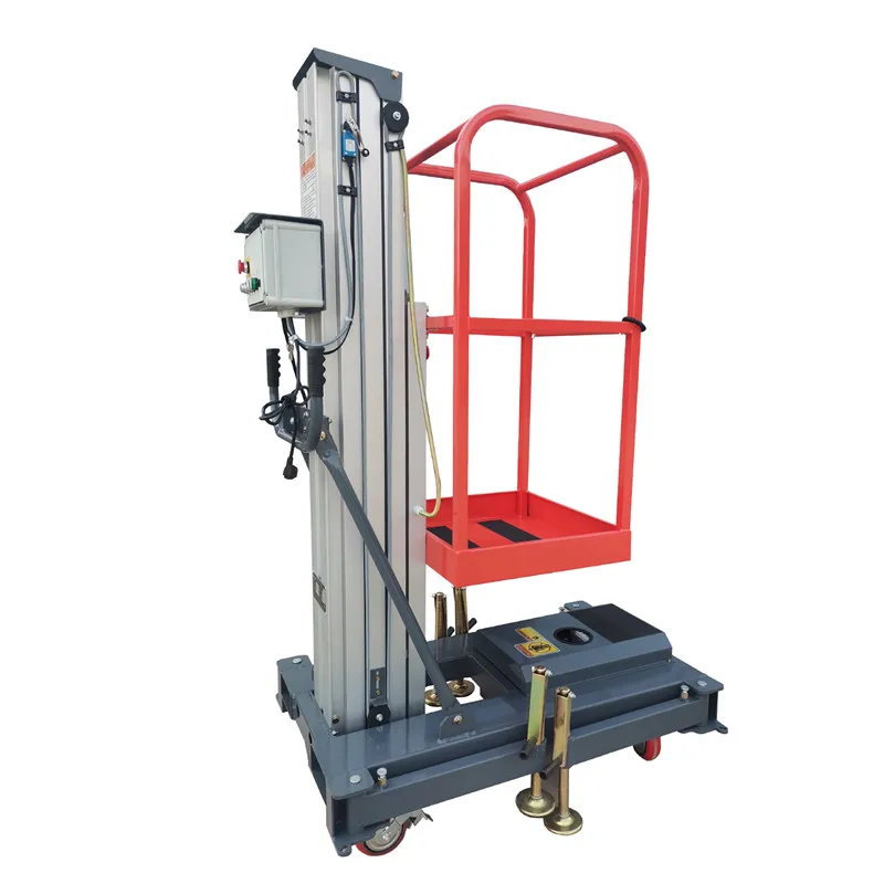 home use small mobile telescopic lift tablel Mobile hydraulic climbing ladder lift platform