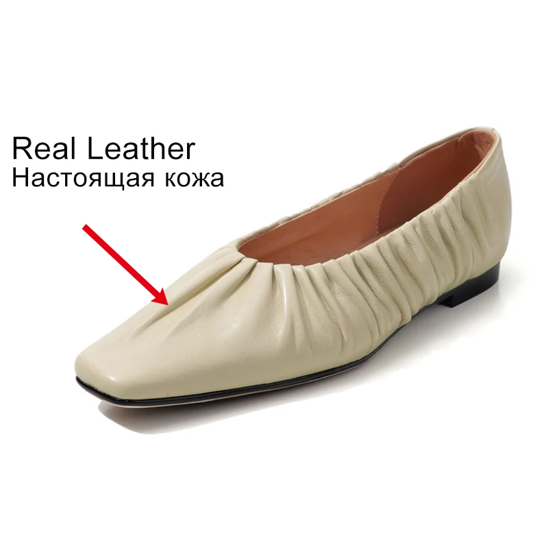 Women’s Genuine Leather Loafers - Low Heel Flats for Spring