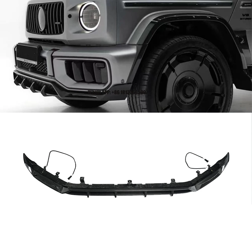 

2025+ G Class W465 G63 Top Style Front Lip Front Spoiler G63 Front Spoiler Car Bumper Lip Lower Diffuser Anterior Lip Auto Parts