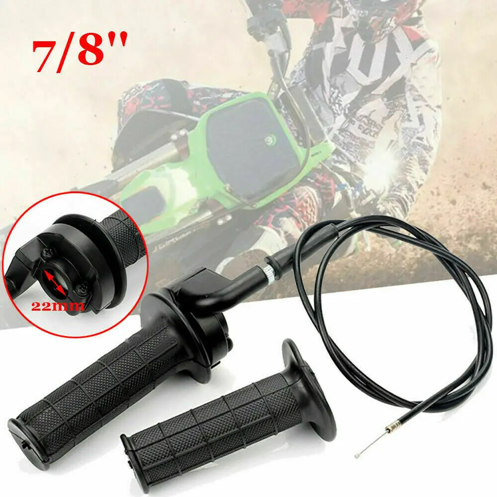 

22mm 7/8" Throttle Handle Grip Cable Assembly For ATV Quad Pit Dirt Bike 90 110 125CC