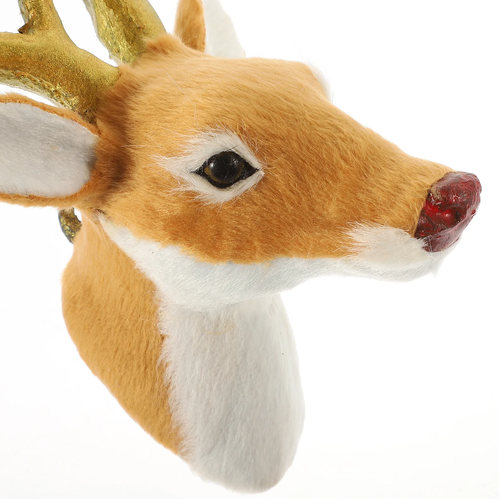 

Small Reindeer Head Decoration Handmade Christmas Elk Sculpture Lightweight Tabletop Animal Decor For Home Party Xmas Tree