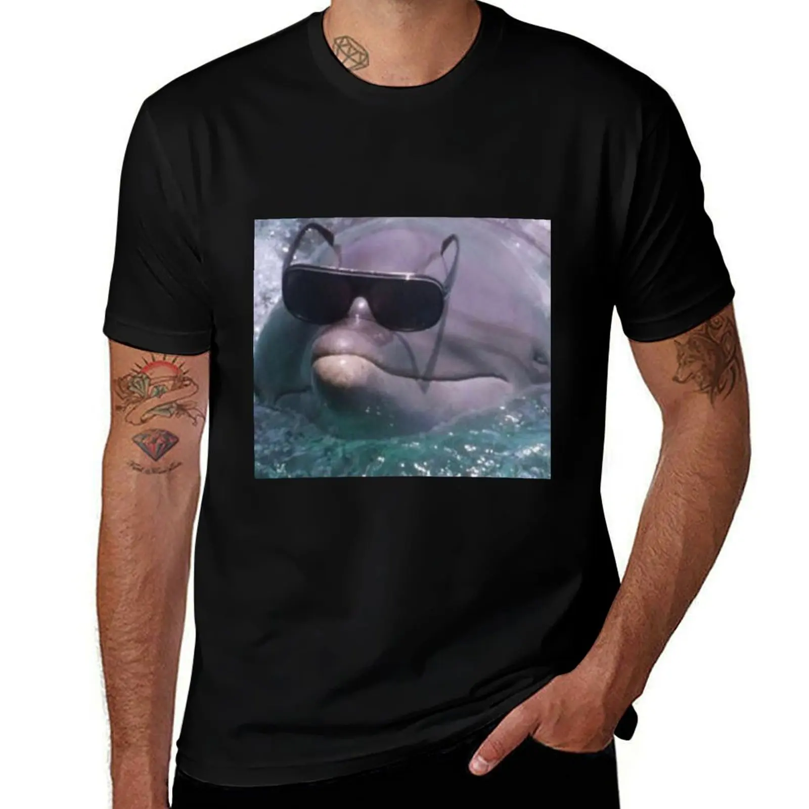 it’s a dolphin, WITH SUNGLASSES T-Shirt Holiday Party for Men T-Shirt