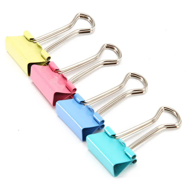 Clips de reliure en métal pour l'école et la papeterie, fournitures de bureau, trombone, clip de fixation, fournitures de reliure, fournitures scolaires, notes, 19mm, 250 pièces par ensemble