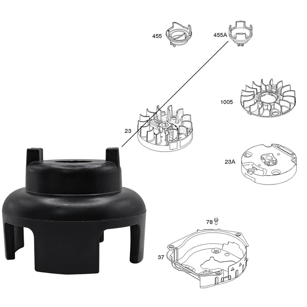 593960 Flywheel Cup Engine Recoil Starter for Briggs & Stratton 08P502-0002-H1 08P502-0003-H1 Lawn Mower Replace PartsJAS