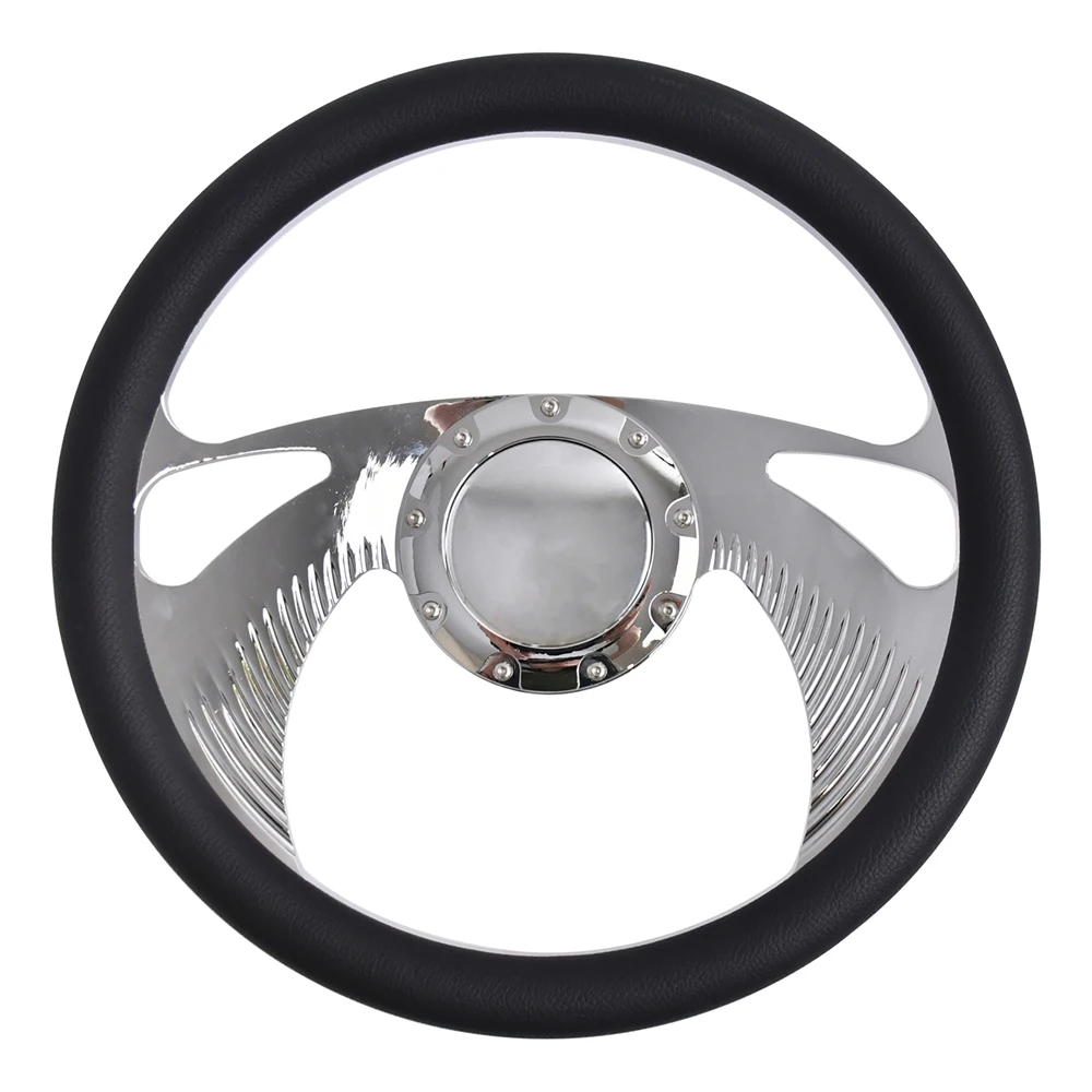 Special Design Bracket Modified Steering Wheel 9 Holes Horn Button Sports Steering Wheel With Half-circle Microfiber Leather