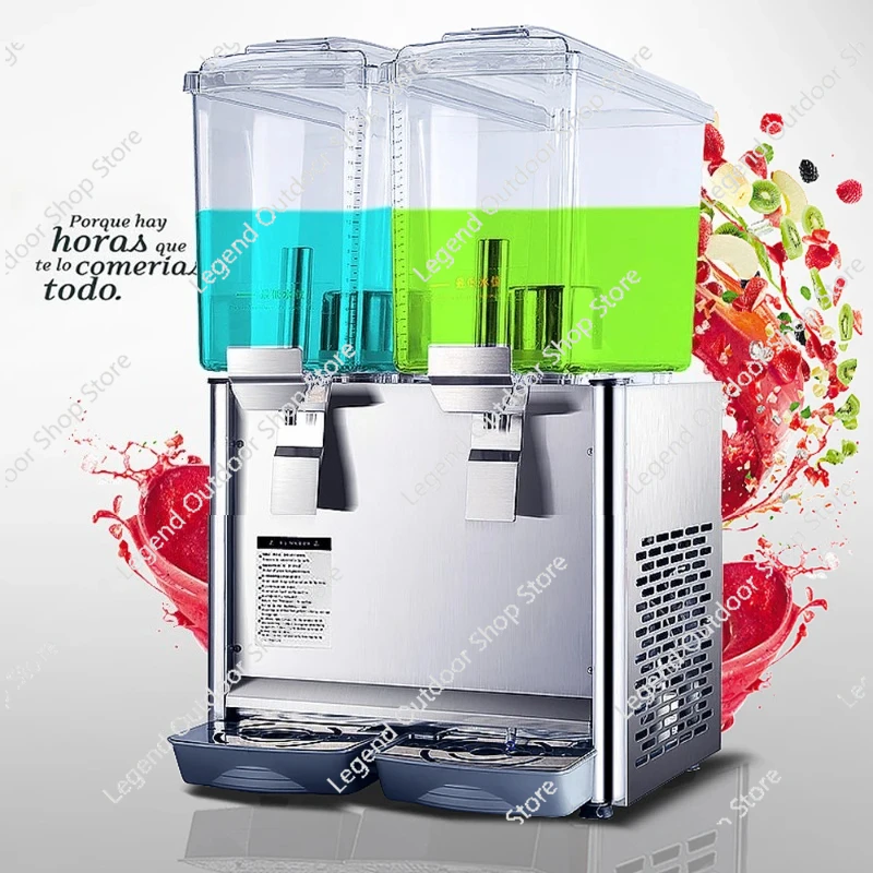 

Two-cylinder juice machine Drink container 9L *2 Commercial Juice Dispenser Cool & Hot Beverage Machine 220v 280W 1pc