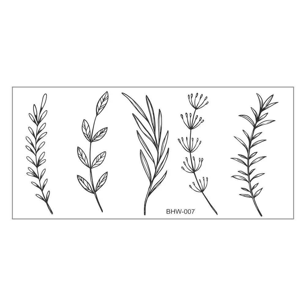 Модные-простые-в-использовании-поддельные-татуировки-водонепроницаемые-временные-татуировки-боди-арт-черно-белые-цветы-татуировки