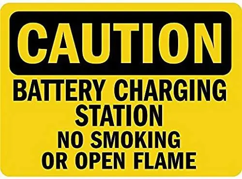 Personalized Metal Signs for Outdoors Caution Battery Charging Station No OSHA Metal Sign 8 X 12 Inch