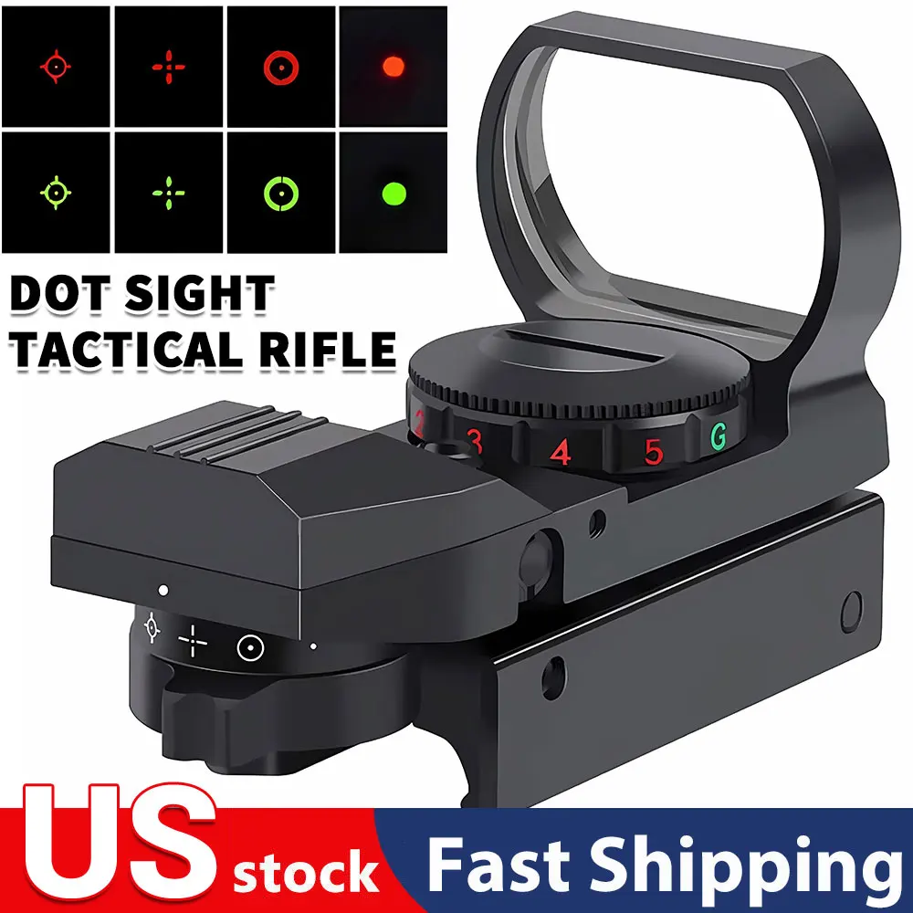 

Hunting Rifle Scope Rail Mount Red Geen Dot Sight 4 Reticle Tactical Scope Hunting Airsoft Collimator Optics Riflescopes