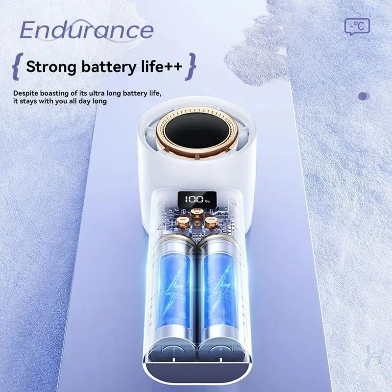 

Handheld Turbo Fan Digital Display Rechargeable Small Fan 100-Speed Turbo Blower Quiet Cooling Gadget For Travel Camping Bedroom