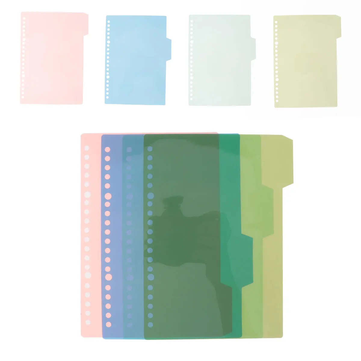 

20 Sets Office Supplies Notebooks and Journals Divider Dividers Plastic Binder Rings