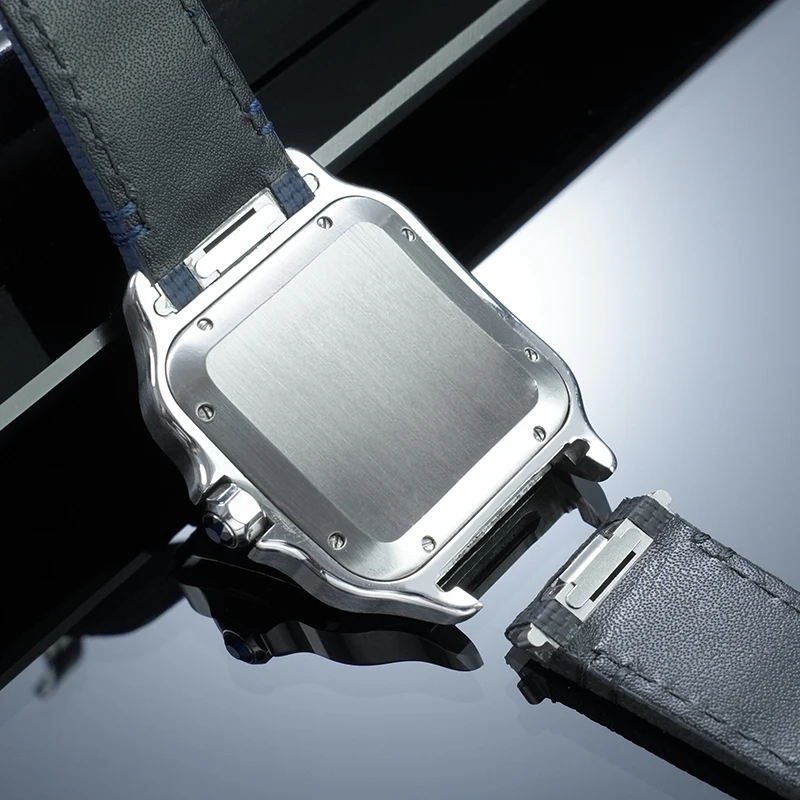 For Cartier Santos M/L size men waterproof fluororubber watchband 24 colors19 21mm High end customized quick release FKM strap