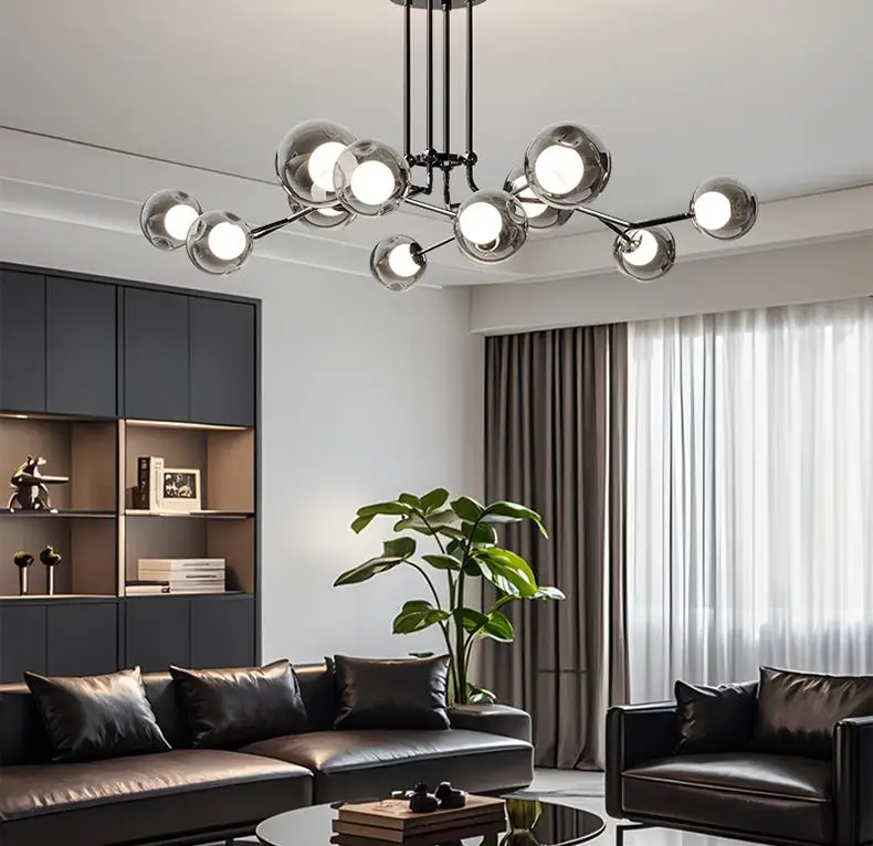 Black LED Living Room Chandelier