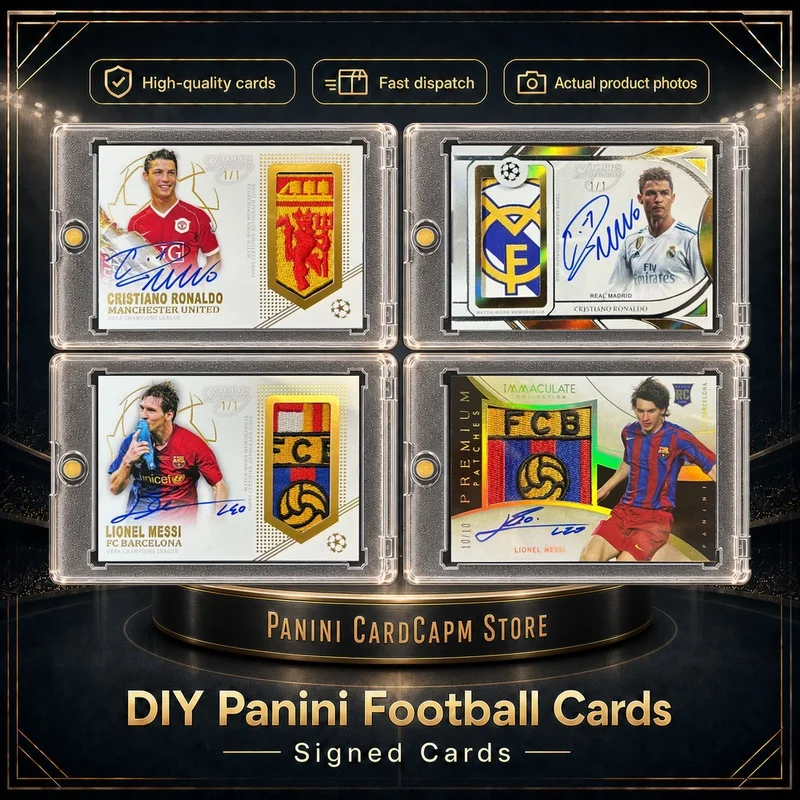 DIY Homemade Football Jersey Cards Messi Cristiano Ronaldo Rookie Card FIFA World Cup Panini Football Cards
