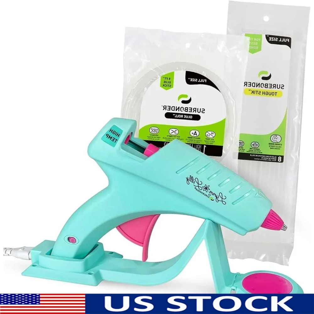 

Cordless Corded Full Size Hot Glue Gun Kit with Multi Purpose Glue Roll and High Strength Acrylic Glue Sticks DIY Crafting