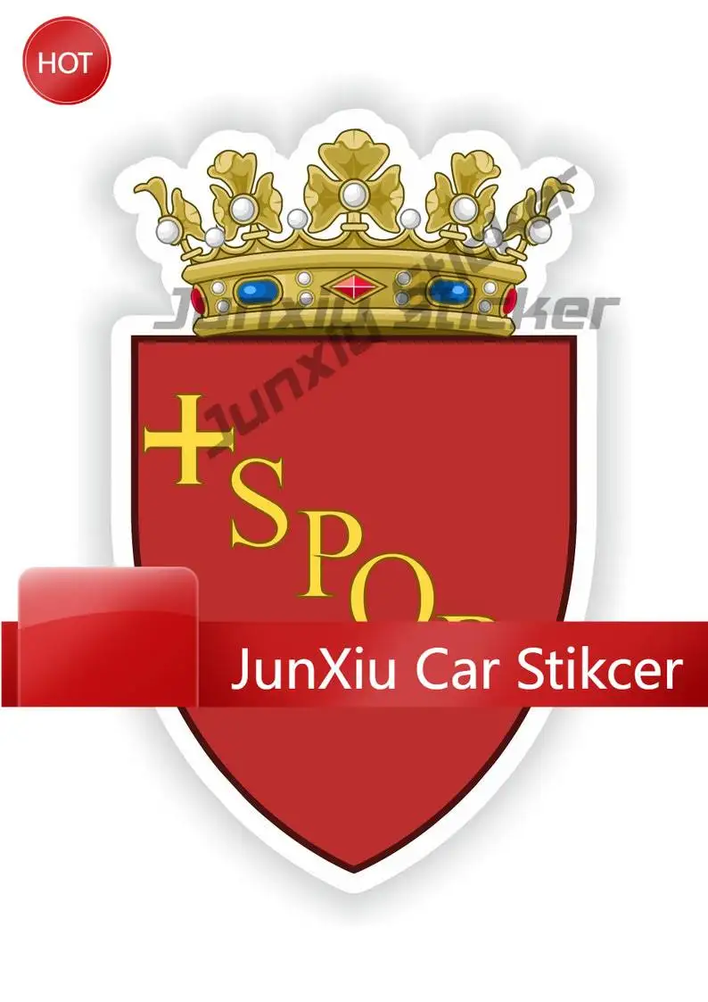 

Rome Lazio Coat of Arms Sticker Italy Long Lasting Exterior Decor For Helmet Bumper Weatherproof Decoration Auto Accessories