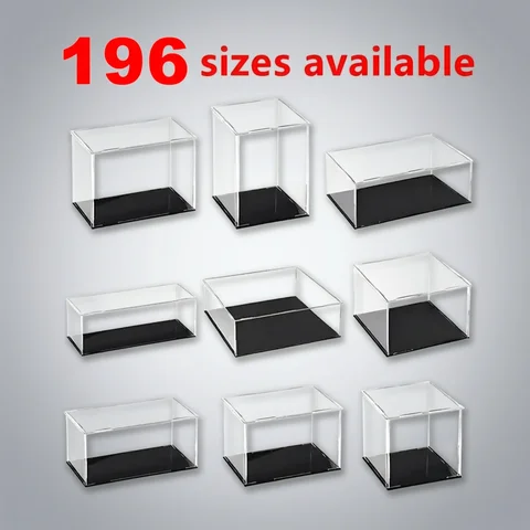 Acrylic Display Box 1pc Clear Self-Assembled Acrylic Display Box Dustproof Storage Display Cabinet, Suitable for Car Models/Toys/Collectibles