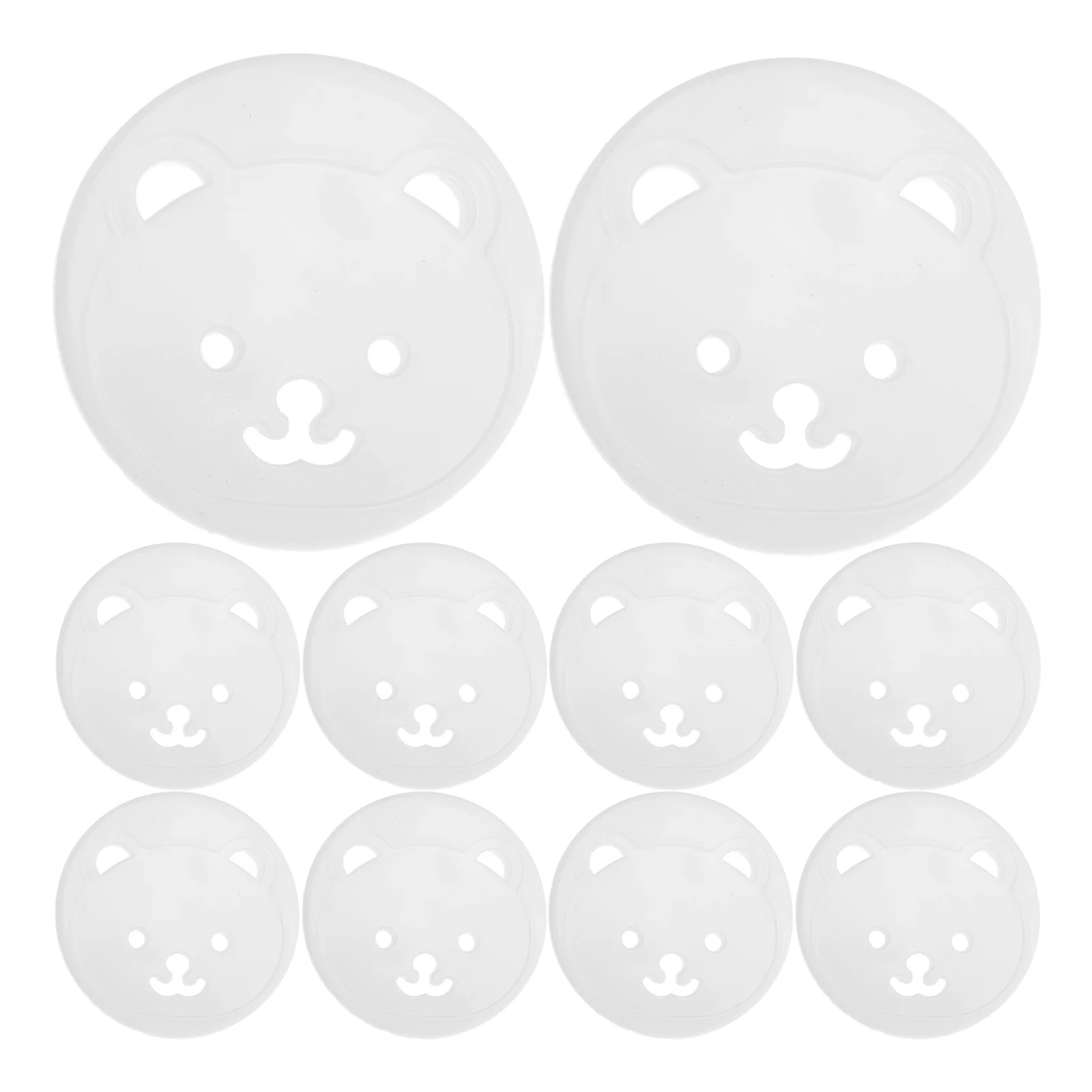 

30pcs Outlet Child Safety Covers Thickened Round Head European Standard Compatible Debris Prevention Cute Bear Shape Wall Socket