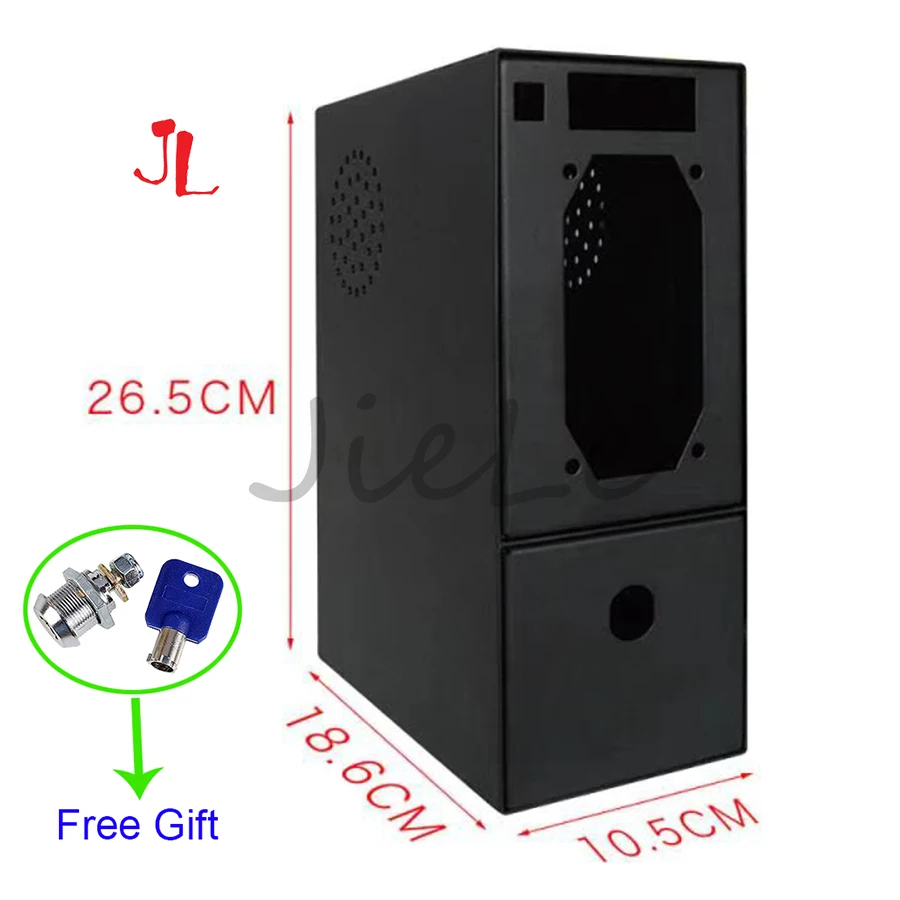 

Metal Empty Box for Time Control Board Timer Coin Acceptor of Coin-operated Washing Arcade Vending Machine Beach Shower etc.