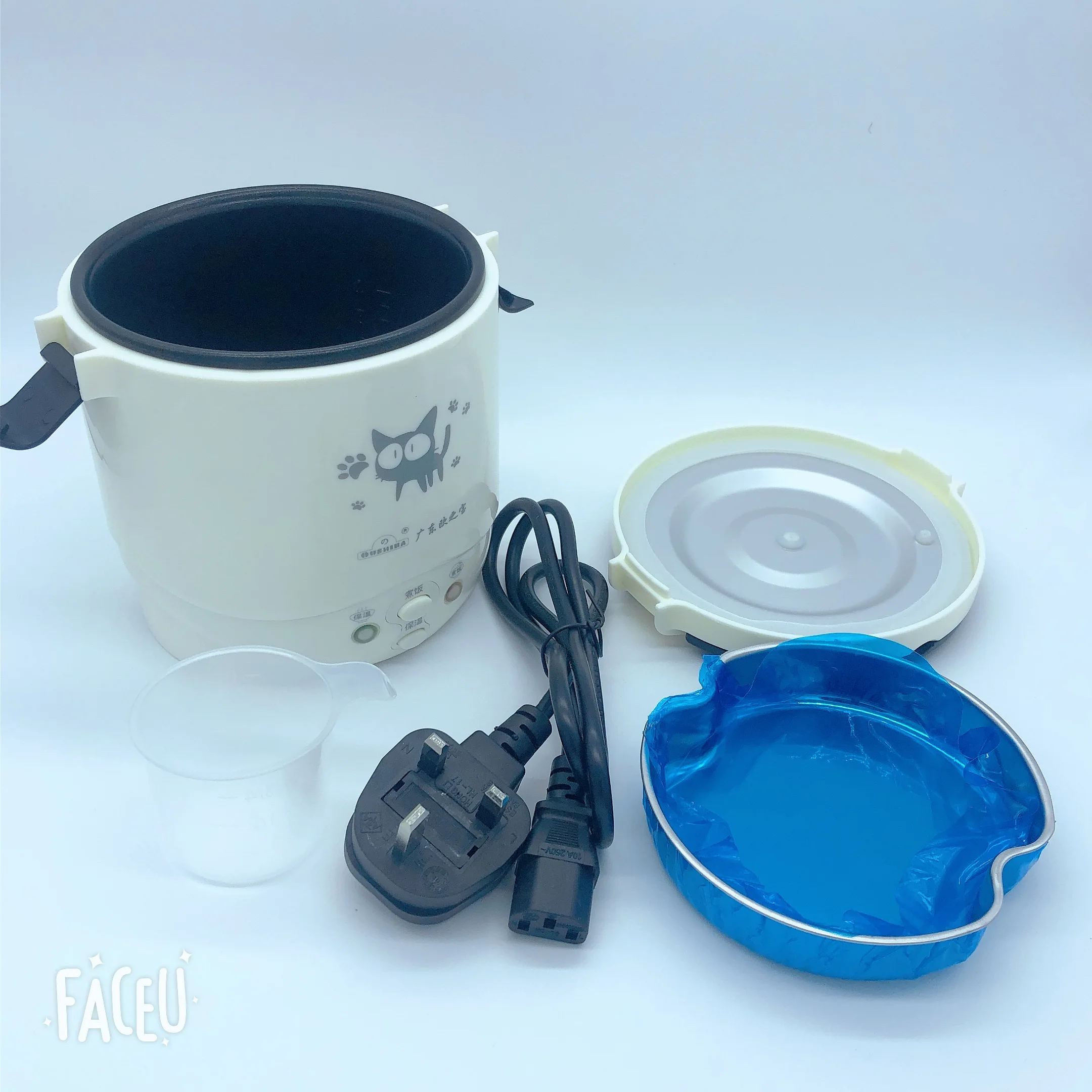 집에서 사용하는 1L 밥솥 110v~220v 또는 차량용 12v~24v 2인분에 충분 영어 설명서 포함