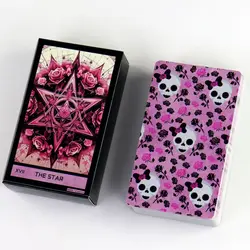 Pink Gothic Themed 10.3*6cm Tarot Cards 78 Pcs
