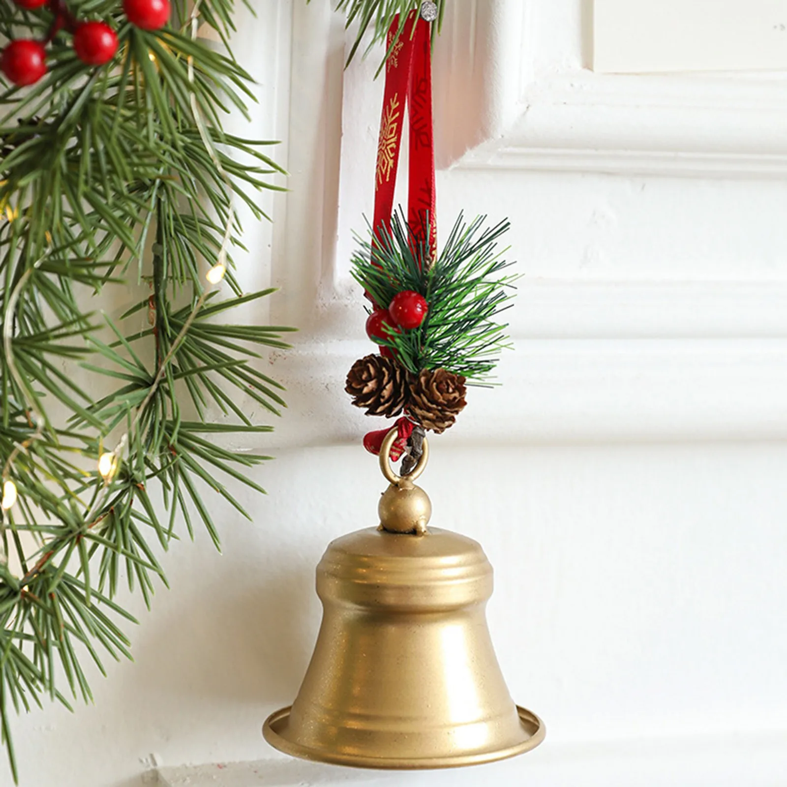 Adornos navideños de Jingle Bells, Diseño Artesanal de campanas de Navidad, palomitas de maíz de invierno y Guirnalda, decoración de árbol de Navidad
