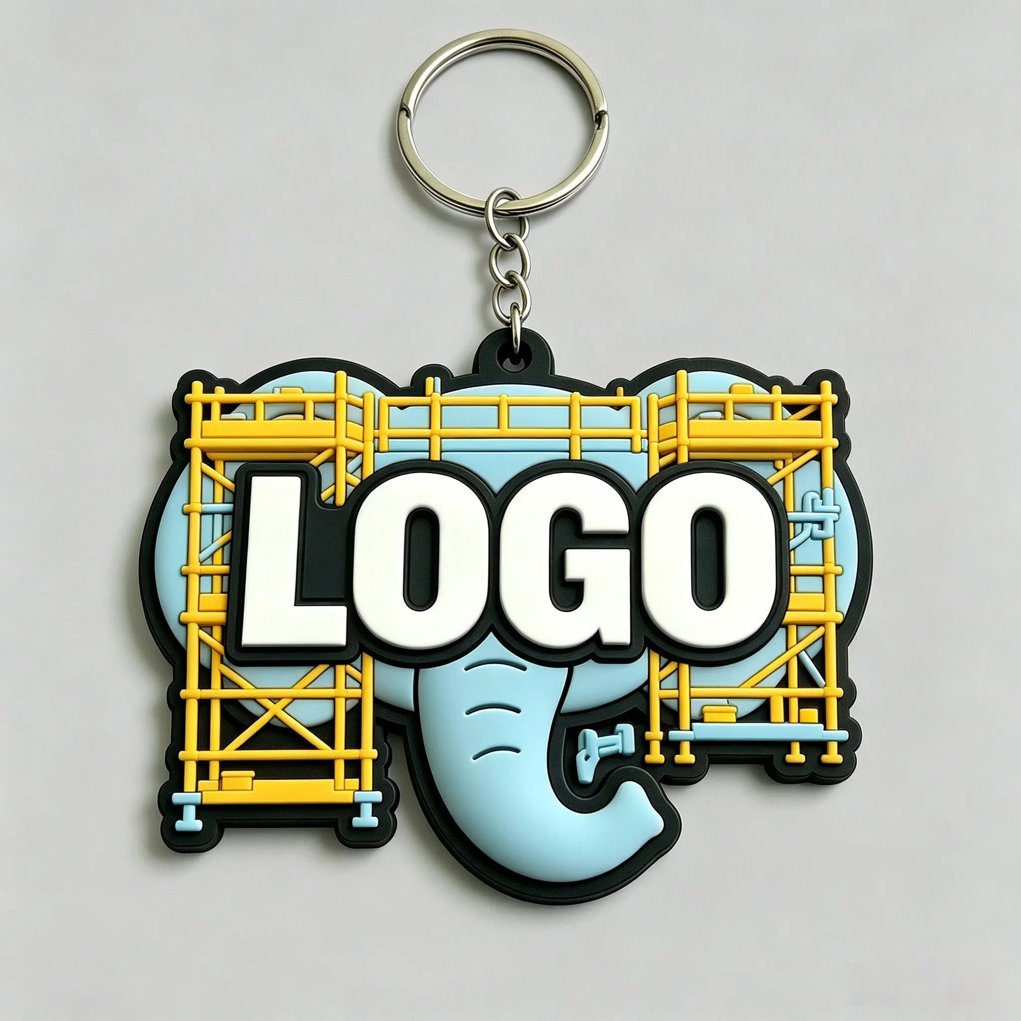 Custom Logo Keychain PVC Eco-friendly Soft Rubber Keychains Silicone Keyring Promotion 3D Letter Keychain Rubber for Friends