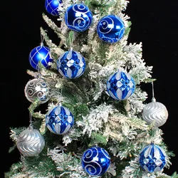 Christmas Decorative Ball Pendant Creative DIY Set Painted Pendant Ball Festival Showcase Colored BallParty Pendant Colored Ball