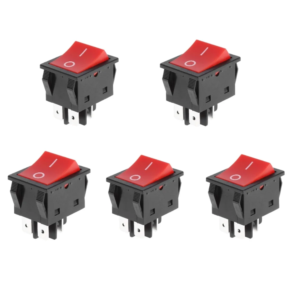 Rocker Switch 4 Pin 2/3 Position 30A 30A 120 250VAC ON OFF Push Button Boat Car Welding Machine Electric Heater Power Switch